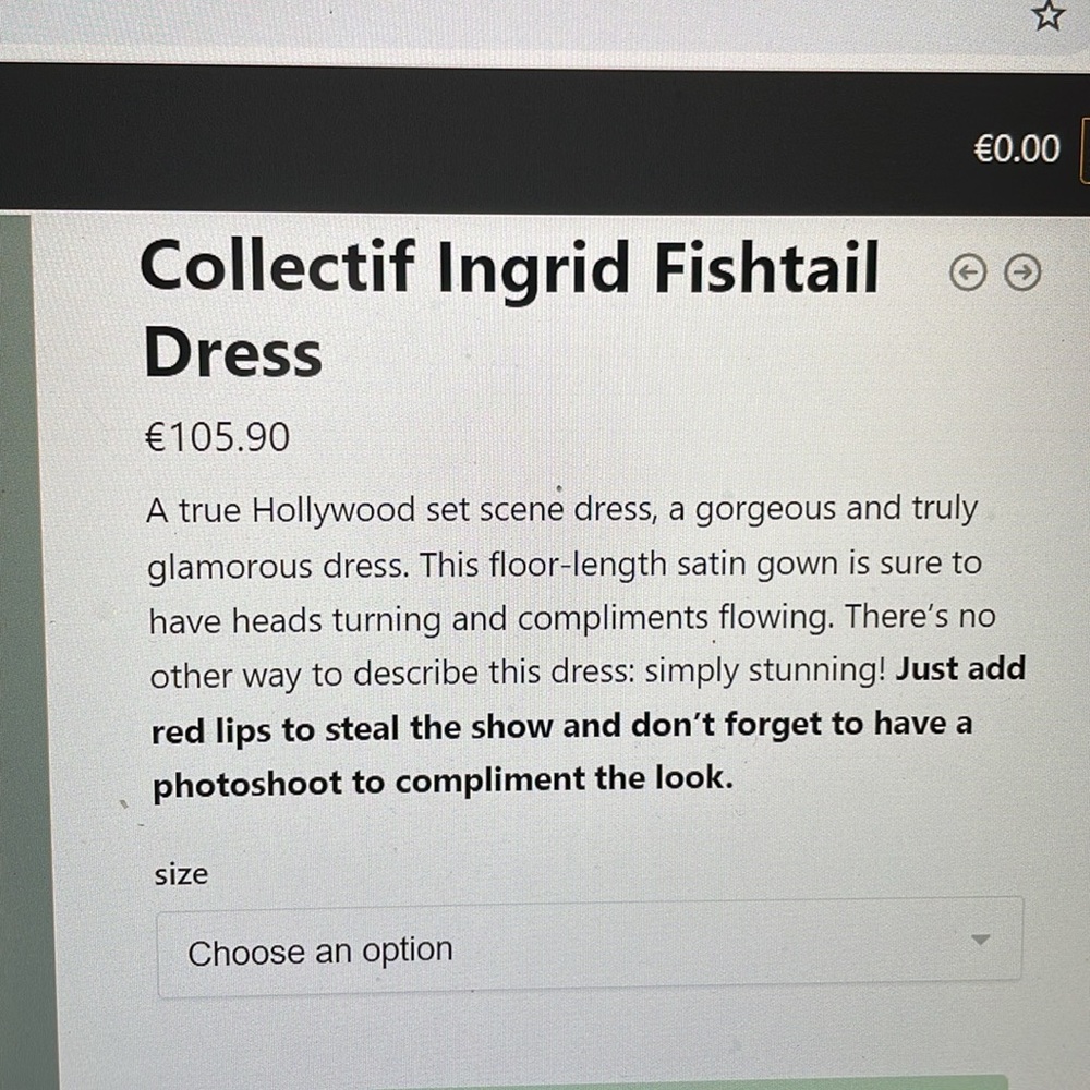 New collectif vintage satin fishtail gown - Picture 5 of 10